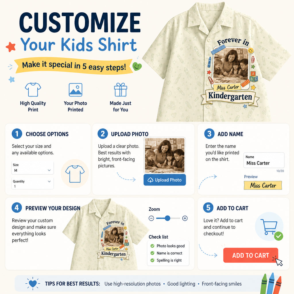 Forever in Kindergarten — Photo + Name Kids AOP Hawaiian - Personalized Hawaiian Kids Shirt - AOP 06bcd244-c642-4b3a-a089-6efc4f90cdb4.jpg