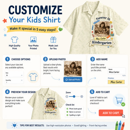 Forever in Kindergarten — Photo + Name Kids AOP Hawaiian - Personalized Hawaiian Kids Shirt - AOP 06bcd244-c642-4b3a-a089-6efc4f90cdb4.jpg