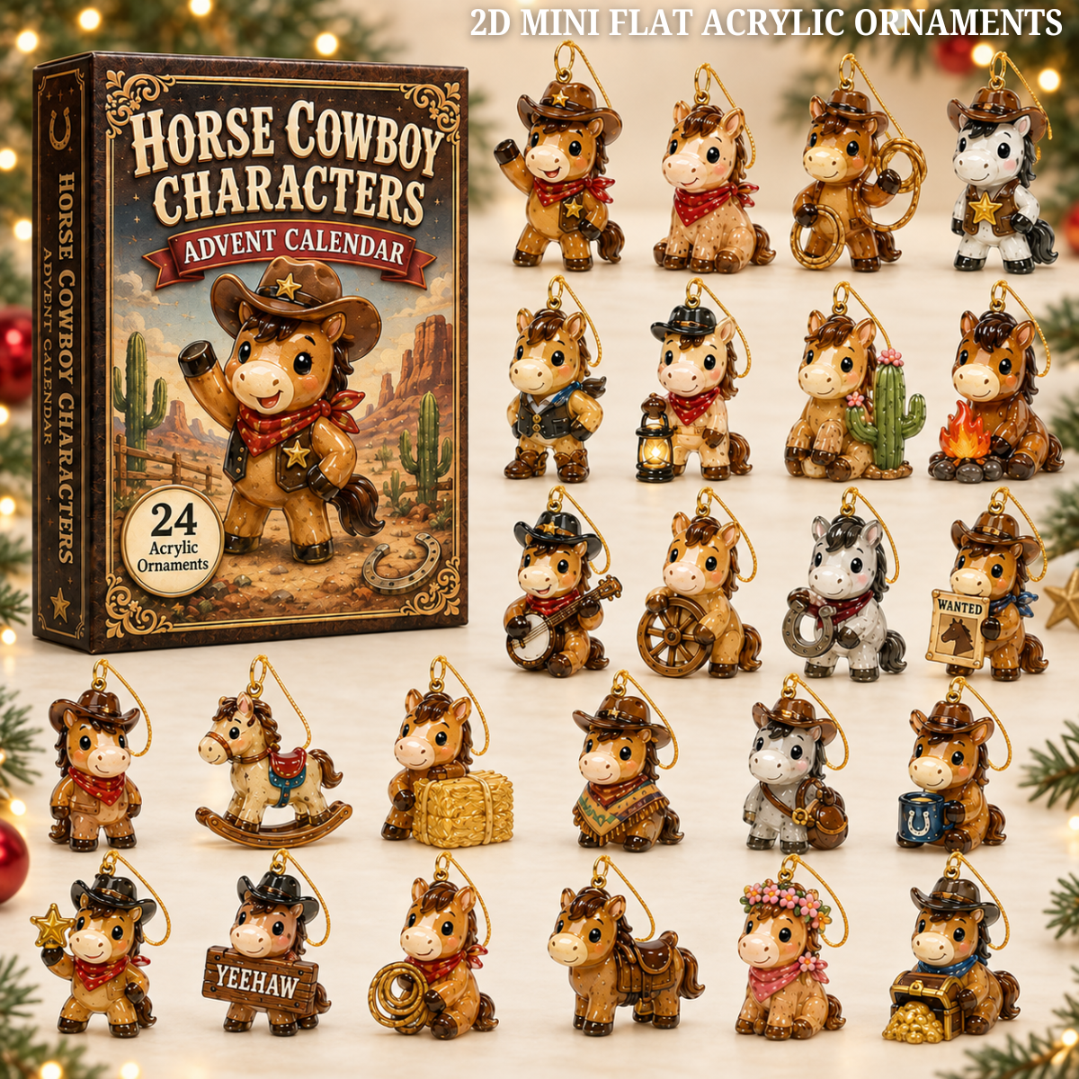 Horse Cowboy Advent Calendar 2026 - 24-Day Festive Countdown, Acrylic Charms Blind Box - Gift For Horse Lovers 06da2a8d-72f3-4962-b76c-6e2596b7b07a-horse-text.png