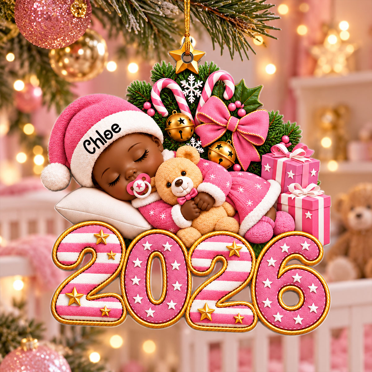 Christmas Dream Baby Ornament - Personalized Acrylic Ornament 07c33df2-4e57-495b-8360-210825632f4b-5.jpg