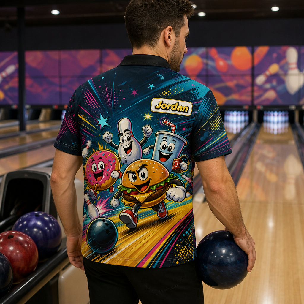 Custom Bowling Team AOP Polo — Cartoon Food Mascots - Personalized Polo shirt - All over printed 086066b2-47f1-4978-bf89-6e1b50ee5a99.jpg