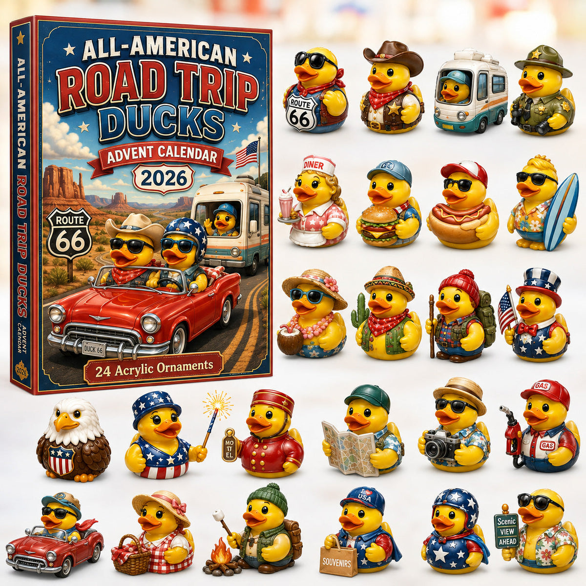 All-American Road Trip Rubber Duck Advent Calendar 2026 - 24-Day Festive Countdown, Acrylic Charms Blind Box - Gift For Family & Friends 087c582a-7ddb-456c-875a-942b36dabb45-road-trip.jpg