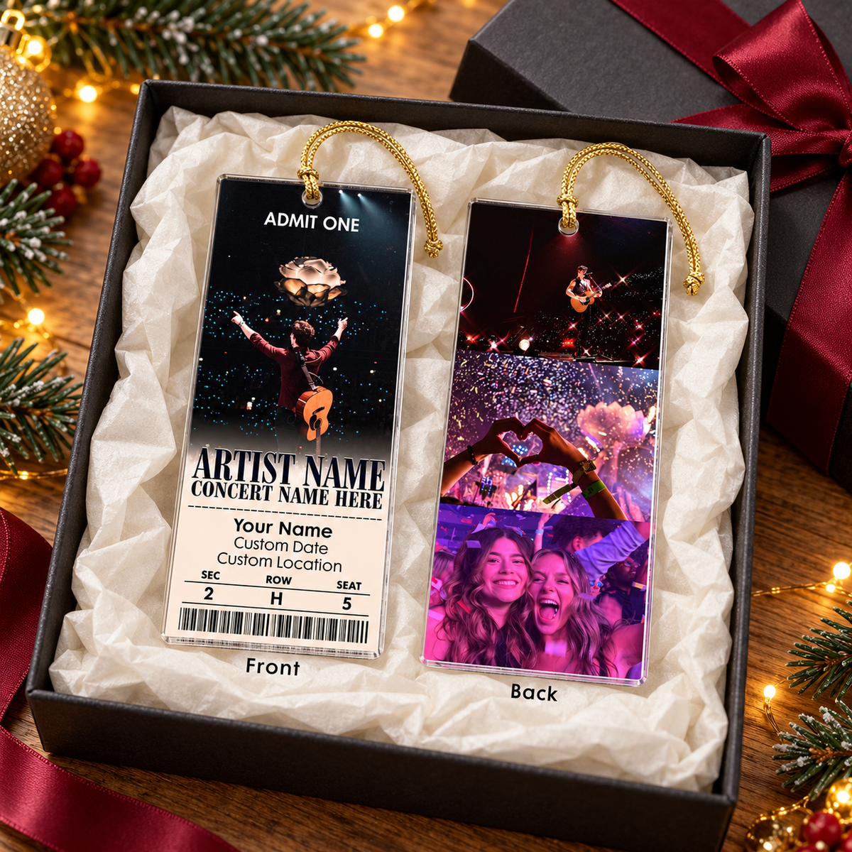 Personalized Acrylic Favorite Concert Ticket Acrylic Ornament: Music Lover Gift Keepsake 087ec5e7-f405-4576-b6f3-d544e75f201f-banner-2.png