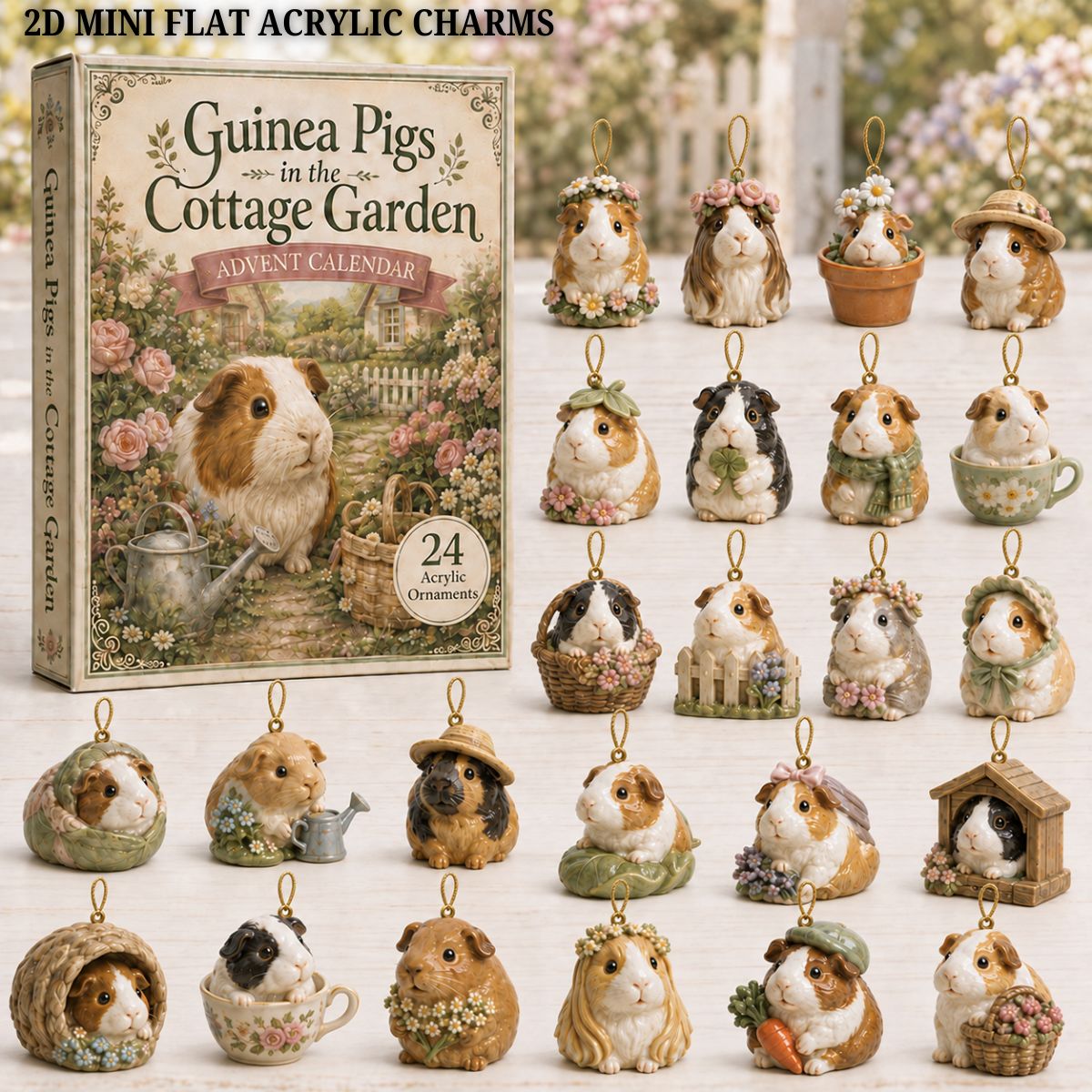 Cottage Guinea Pig Advent Calendar 2026 - 24-Day Festive Countdown, Acrylic Charms Blind Box - Gift For Guinea Pig Lovers 08b05223-9c9d-4527-833b-5357289677dc-guinea-pig-text.png