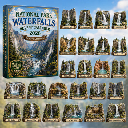 National Park Waterfalls Advent Calendar 2026 - 24-Day Festive Countdown, Acrylic Charms Blind Box - Gift For Family & Friends 098ae7c4-b3a3-4da2-8d04-39163b9ff47f-waterfall.jpg