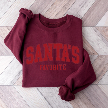 Santas Favorite Christmas Sweatshirt, Christmas Shirt, Womens Christmas Shirt, Christmas Gift, Funny Christmas Shirt, Festive Holiday Gift 09ceecb6-e54c-42b1-83a4-8b439234f880-3.png