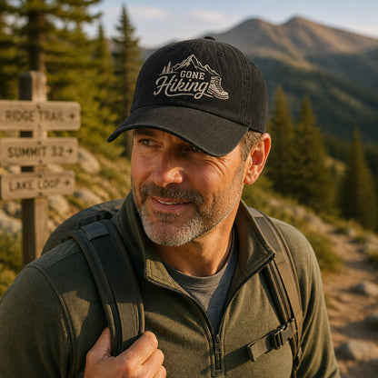 Gone Hiking Embroidered Dad Cap - Lifestyle 1