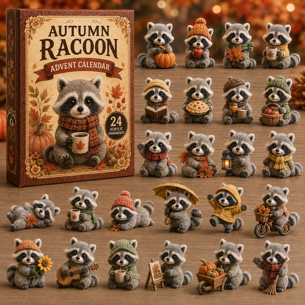 Autumn Raccoon Life Advent Calendar 2026 - 24-Day Festive Countdown, Acrylic Charms Blind Box - Gift For Raccoon Lovers 09faebc0-ca22-4bb3-bece-6fb373920b5e-racoon.jpg