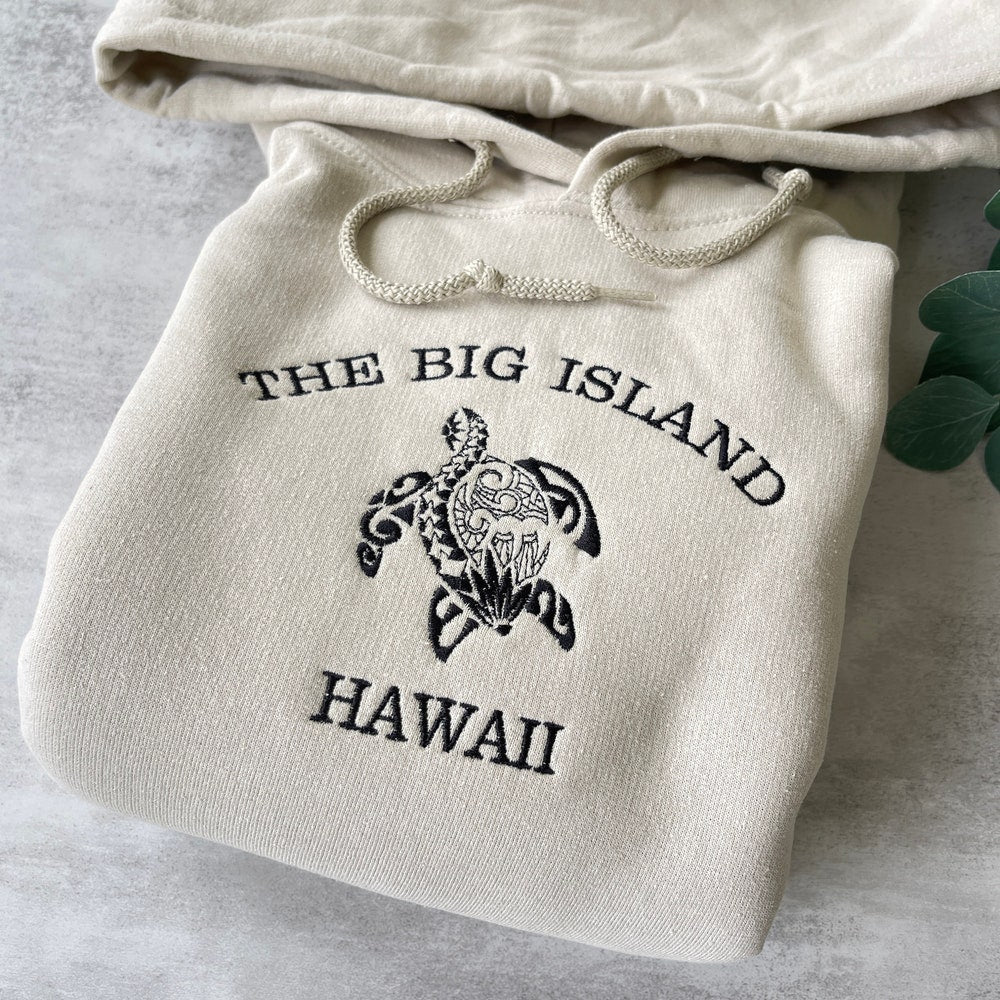Embroidered The Big Island Hawaii Sweatshirt, Hawaii Hoodie, The Big Island Crewneck Sweatshirt, Graphic Sweatshirt, Trendy Sweatshirt 0_005b8558-86a1-4d0b-bd19-5f31eb75041c.jpg