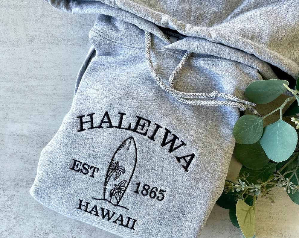Embroidered Sweatshirt, Hawaii Sweatshirt, Summer Sweatshirt, Haleiwa Hawaii Sweatshirt, Hawaii Sweatshirt, Embroidered Hawaii Crewneck, 0_0d11883c-4e2e-4768-81dc-e3f0f0576919.jpg