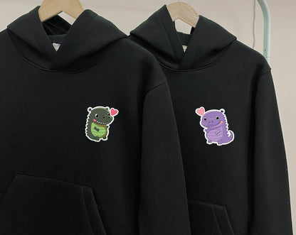 Couple Embroidered T-Rex Dragon Dinosaur Hoodies Cartoon Tiranosaur Crewneck Matching Sweatshirts, T-Shirt Items Anniversary Gift for Her and Him 0_1d94b165-97b0-4a66-984d-f0d15d8e2540.jpg?v=1743397399