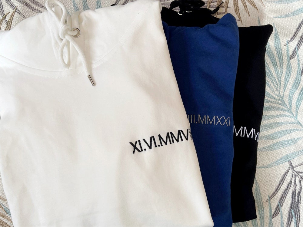 Personalized Roman Numeral Anniversary Hoodies, Custom Embroidered Date Hoodies, Wedding Crewneck Sweatshirt, Matching Couple Jumper Gift 0_34611d20-b339-43f8-af7c-2dbce12dc866.jpg