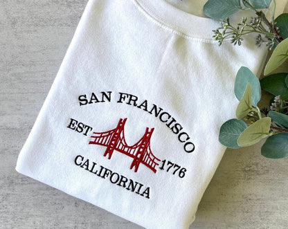 San Francisco Sweatshirt, San Fran Crewneck, City Sweatshirt, Embroidered California Sweatshirt, Vintage Crewneck, Embroidered Sweatshirt 0_476177e7-b01f-4031-adc7-1c6676e2041e.jpg
