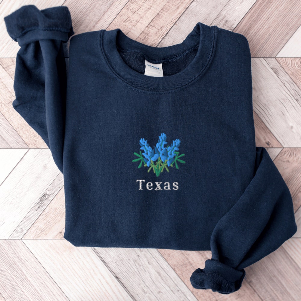 Texas Bluebonnets Sweatshirt, Embroidered Texas Shirt, Texas Crewneck Sweater, Embroidered Bluebonnets Shirt, Texas Bluebonnets 0_7374e879-4f4a-4604-bef4-cf9aa6a53a3e.jpg