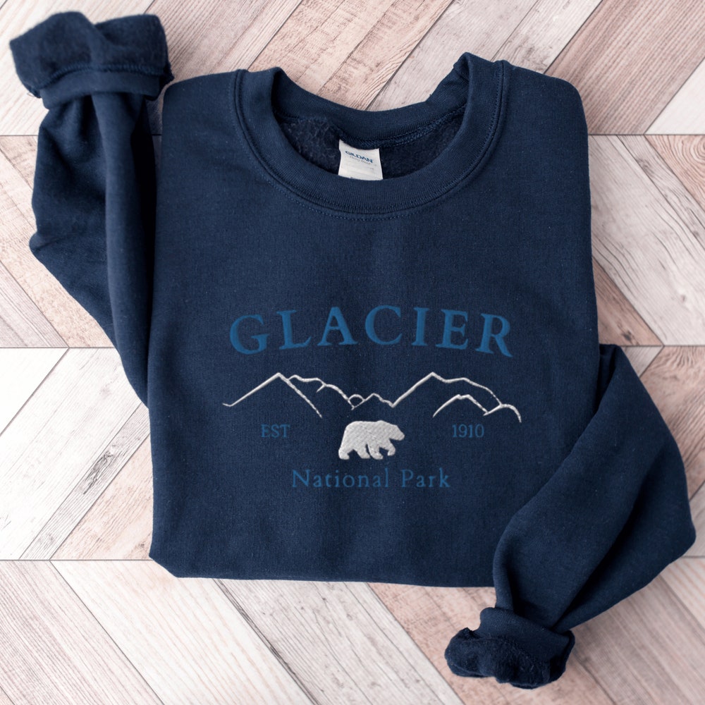 Glacier National Park Sweatshirt, Embroidered National Park Sweater, Glacier National Park Shirt, Embroidered Sweatshirt, National Parks 0_cefae485-7306-47e3-98c2-7496e000e0b5.jpg