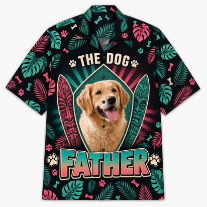 The Dog Father — Custom Pet Photo Hawaiian Shirt - Hero