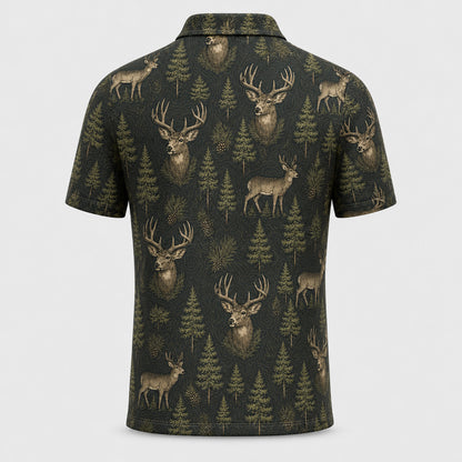 Woodland Deer AOP Polo - Polo shirt - All over printed 0a9d3c60-d2e9-4b36-93d9-ba2d969c488a.jpg
