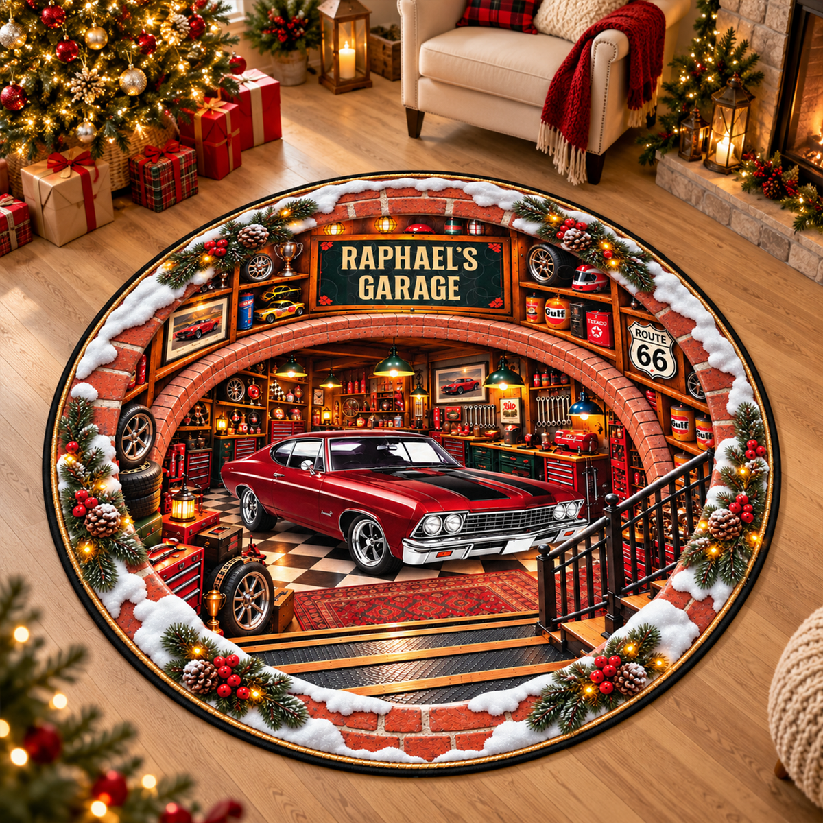 Custom Photo Classic Car Garage Merry Christmas 3D Illusion Quilted Rug - Personalized Quilted Mat 0ab418b7-8865-44df-8262-37c548f71924-6.png