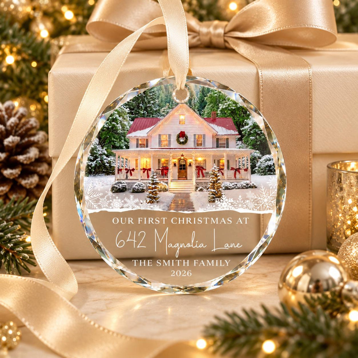 Personalized New Home Ornament, First Christmas in New Home Ornament, Realtor Client Gift, New Home Keepsake, Housewarming Gift 0ab84ed5-9388-4775-a152-c85a5aa0919a-6.jpg