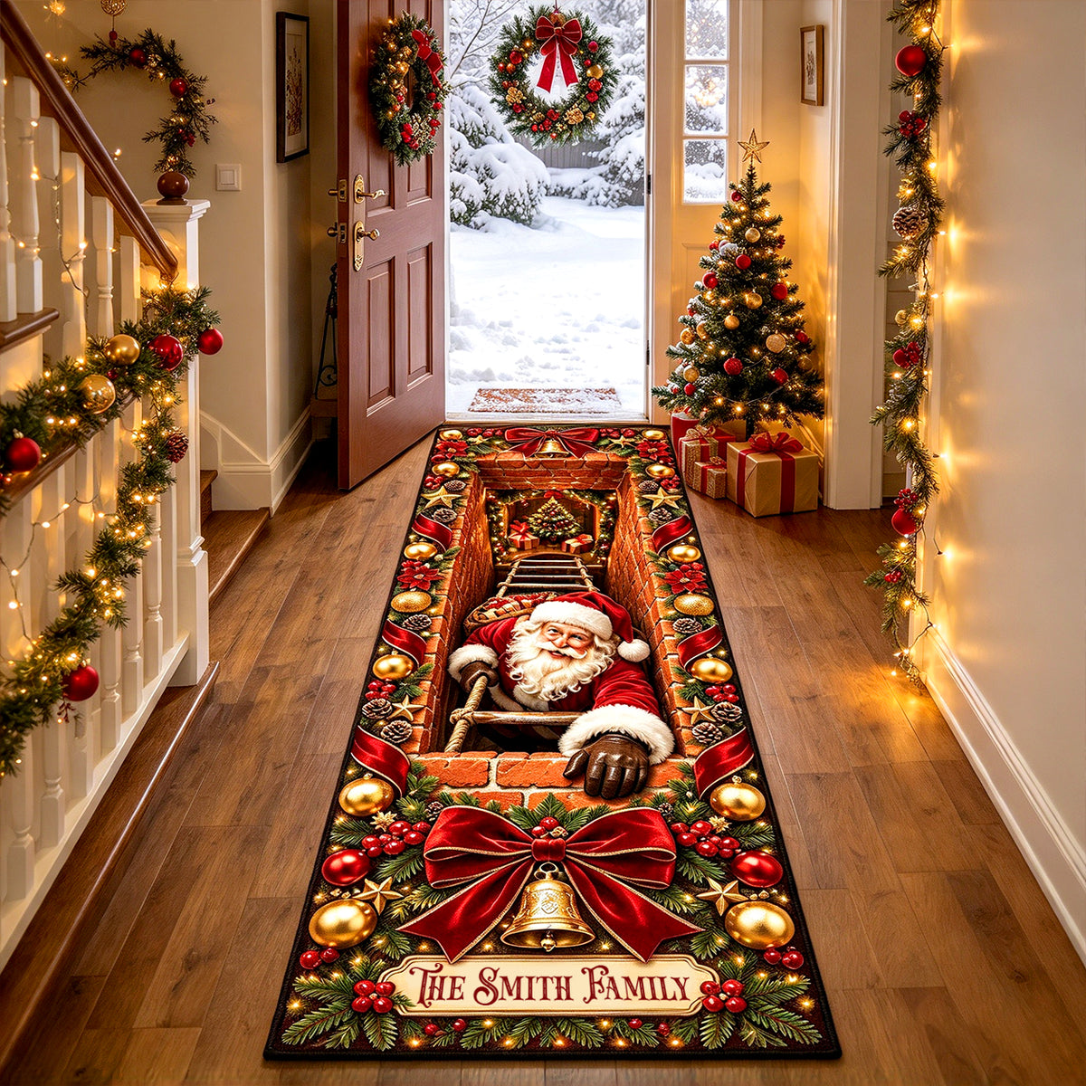 Santa Claus Chimney Runner Rug - Personalized Christmas Home Decor for Family 0b4c5dd9-32ed-47ce-b7f3-d3b8c29152ce-Banner-3.jpg