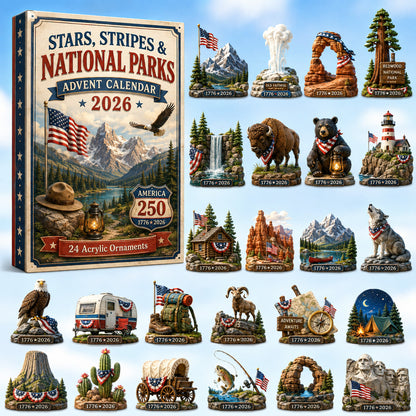 Stars, Stripes & National Parks Advent Calendar 2026 - 24-Day Festive Countdown, Acrylic Charms Blind Box - Gift For Family & Friends 0b5e6d90-8a9e-4ecb-b731-03868f3284a1-national-parks.jpg