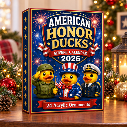 American Honor Rubber Duck Advent Calendar 2026 - 24-Day Festive Countdown, Acrylic Charms Blind Box - Gift For Family & Friends 0b6cfeeb-07ab-4c81-839b-ba670aae003b-ducks-box.png