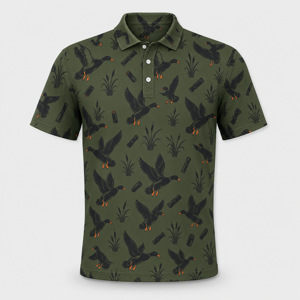 Duck Hunter AOP Polo – Olive Reeds Pattern - Polo shirt - All over printed 0c04b2c4-0be1-4cd1-bfb1-172e4774cfa6.png