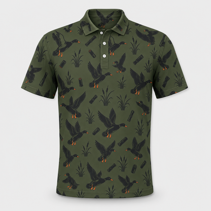Duck Hunter AOP Polo – Olive Reeds Pattern - Polo shirt - All over printed 0c04b2c4-0be1-4cd1-bfb1-172e4774cfa6.png