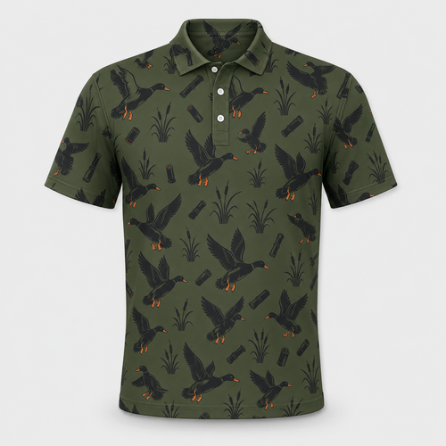 Duck Hunter AOP Polo – Olive Reeds Pattern - Polo shirt - All over printed 0c04b2c4-0be1-4cd1-bfb1-172e4774cfa6.png