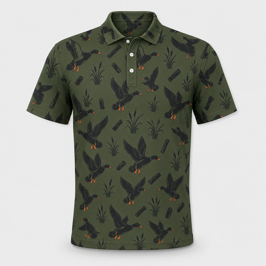 Duck Hunter AOP Polo – Olive Reeds Pattern - Polo shirt - All over printed 0c04b2c4-0be1-4cd1-bfb1-172e4774cfa6.png