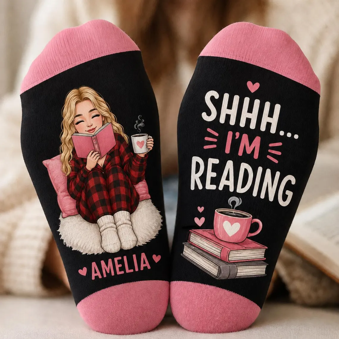 Personalized Book Lover Socks – Custom Name “Shhh I’m Reading” Socks, Cozy Bookworm Gift For Women, Cute Reading Socks or Her 0c3d98a3-1daf-451d-b6ca-618c064a44e1-ouuy_converted.png
