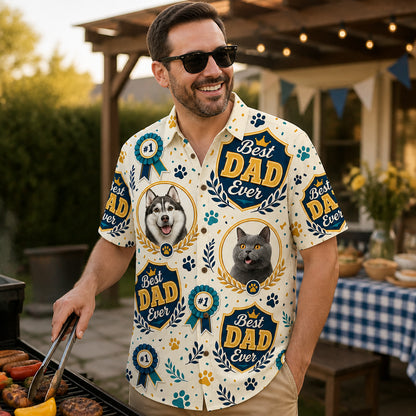 Best Dad Ever Pet Photo Hawaiian Shirt - Lifestyle 2