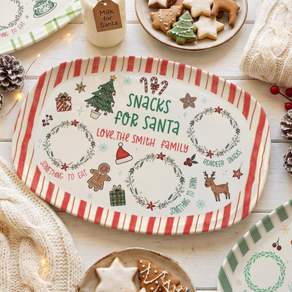 Personalized Santa Cookie Plate, Cookies for Santa Platter, Custom Holiday Christmas Plate for Family, Christmas Gift 0d79a0f3-31c5-4857-9ff0-432f4bbca293-1.jpg
