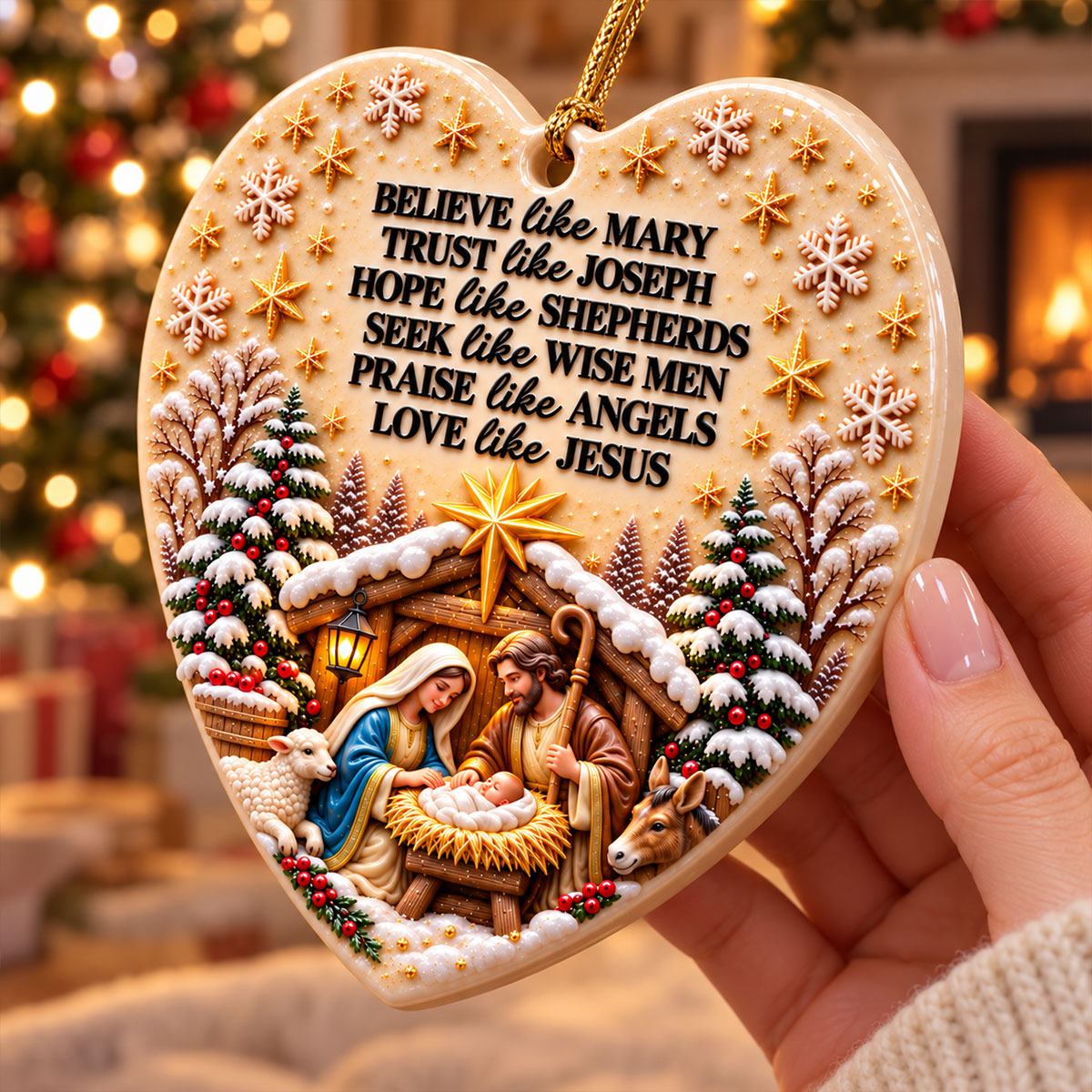 Love Like Jesus Heart 3D Ornamnet- Custom Christmas Ornament - Real 3D Raised Ornament 0db735d9-2799-4550-a8fa-5d693091c651-2-3-.jpg