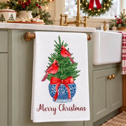 Personalized Chinoiserie Cardinal Christmas Tree Dish Tea Hand Kitchen Towel, Kitchen Decor Gift- Winter Decor-Housewarming Hostess Gift 0de206f1-daa5-464b-a853-755ebede4a5f-banner-2.png