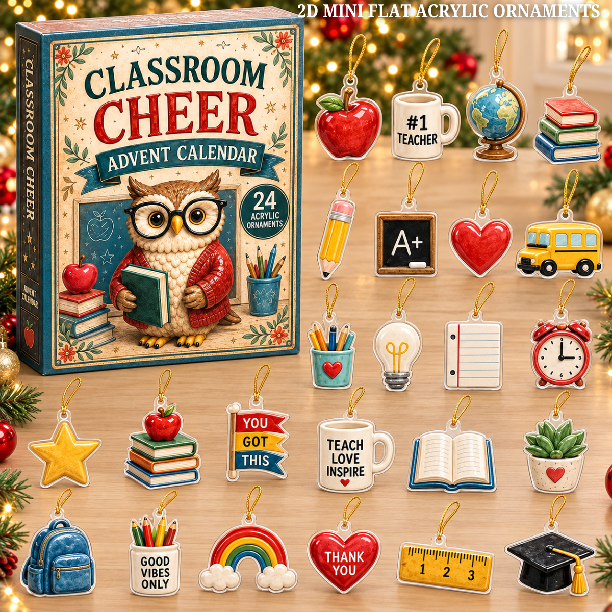 Classroom Cheer Advent Calendar 2026 - 24-Day Festive Countdown, Acrylic Charms Blind Box - Gift For Teacher 0fb4f5ab-26d2-4609-a7da-05ec4084e6ef-classroom-text.png