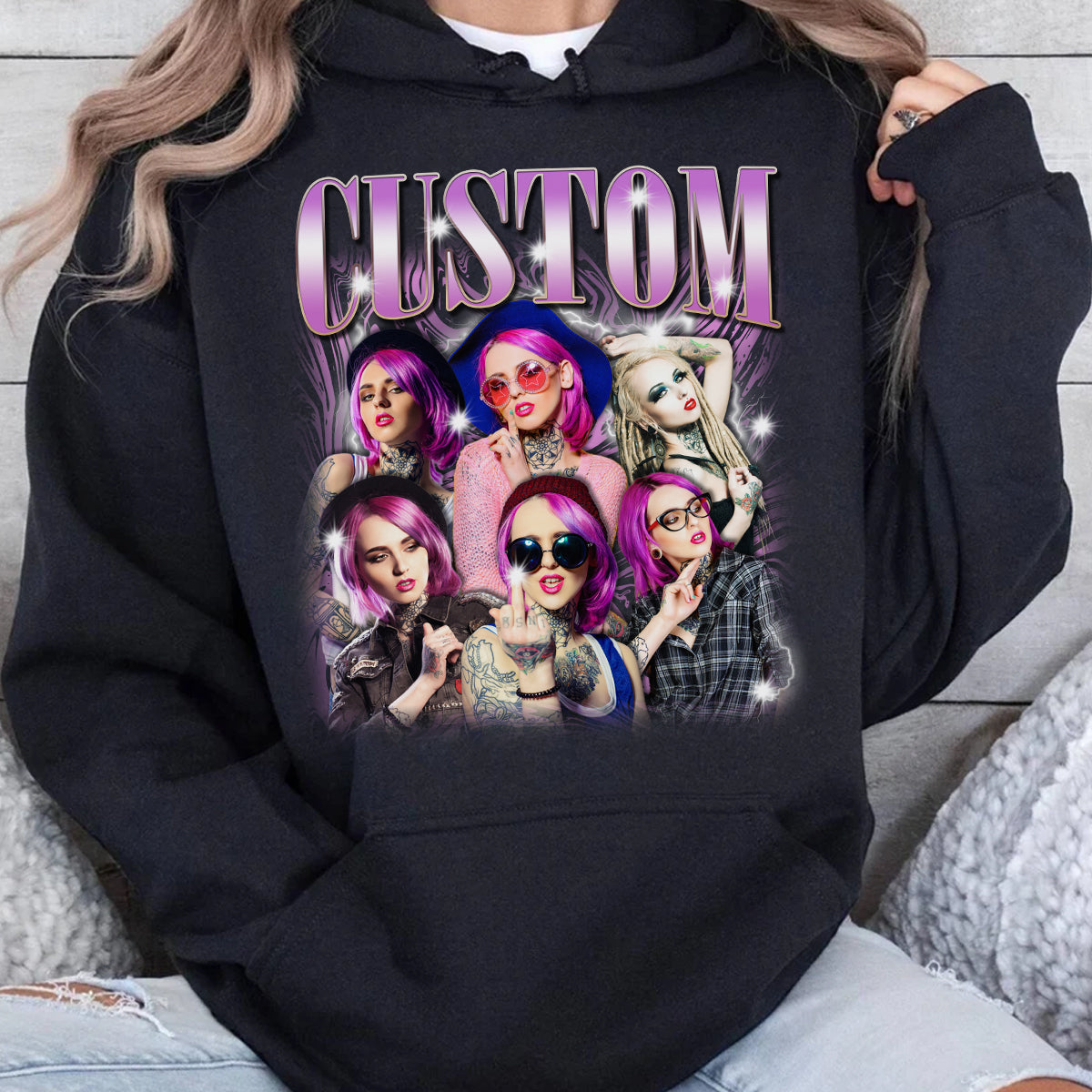 Custom Bootleg Rap Tee, Custom Photo - Vintage Graphic 90s Hoodie, 90s Style, Custom Photo Shirt, Gift For Girlfriend 1-66a856679edf120008d6f3d8.jpg