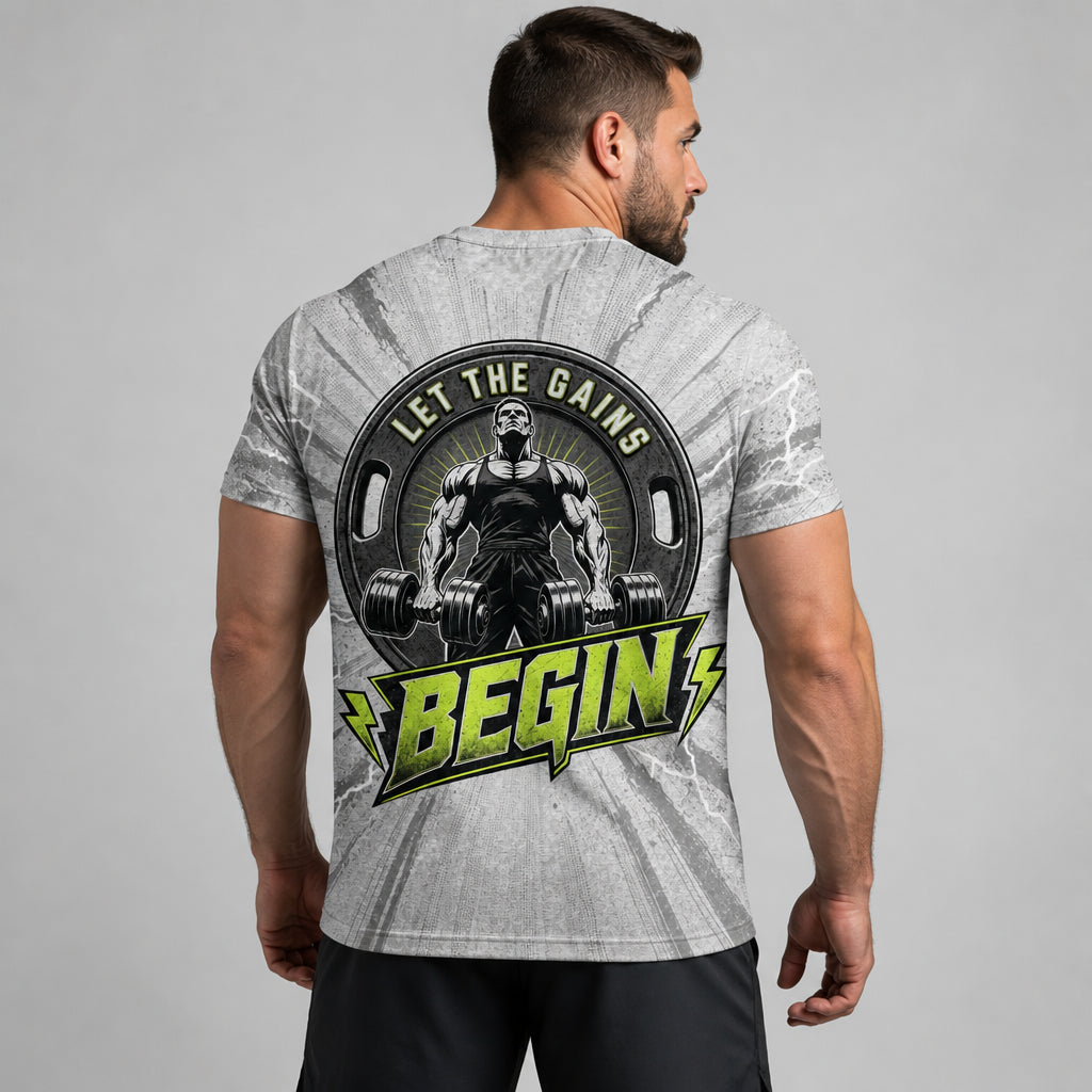 Let The Gains Begin — Power Plate Tee - T-Shirt - All over printed 101dfeee-7089-4477-acea-0783e7cb3448.jpg