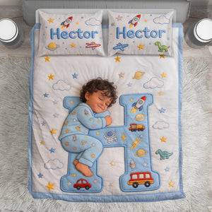 Initial Letter Gift For Kids - Personalized Kid Bedding Set