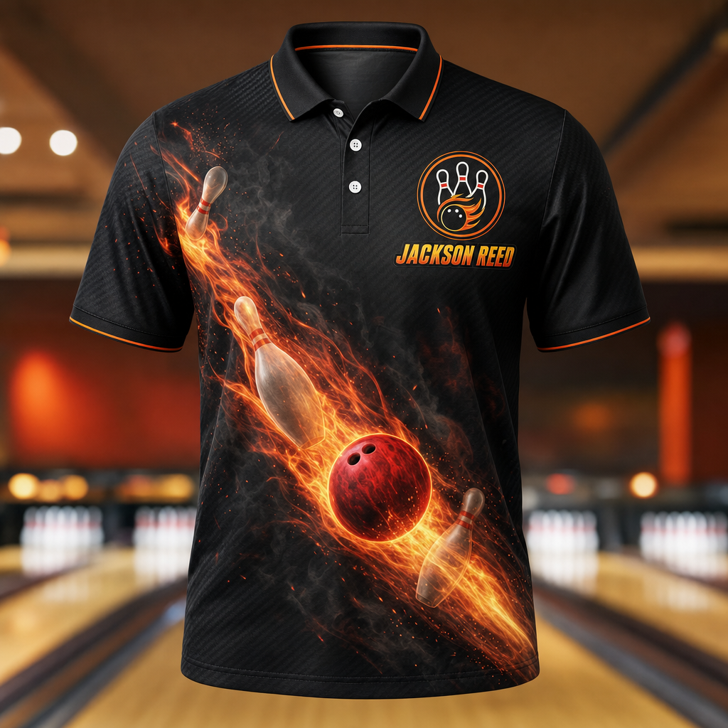 Bowling Blaze AOP Polo – Custom Player + Team Name - Personalized Polo shirt - All over printed 109e092e-e407-4b12-aab8-50657e88887f.png