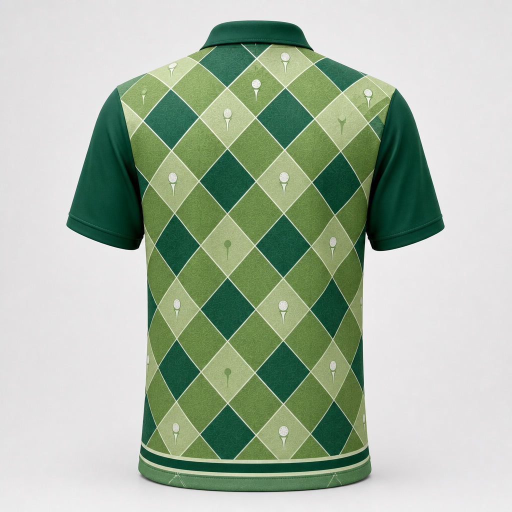 Best Dad By Par Photo Polo - Back view