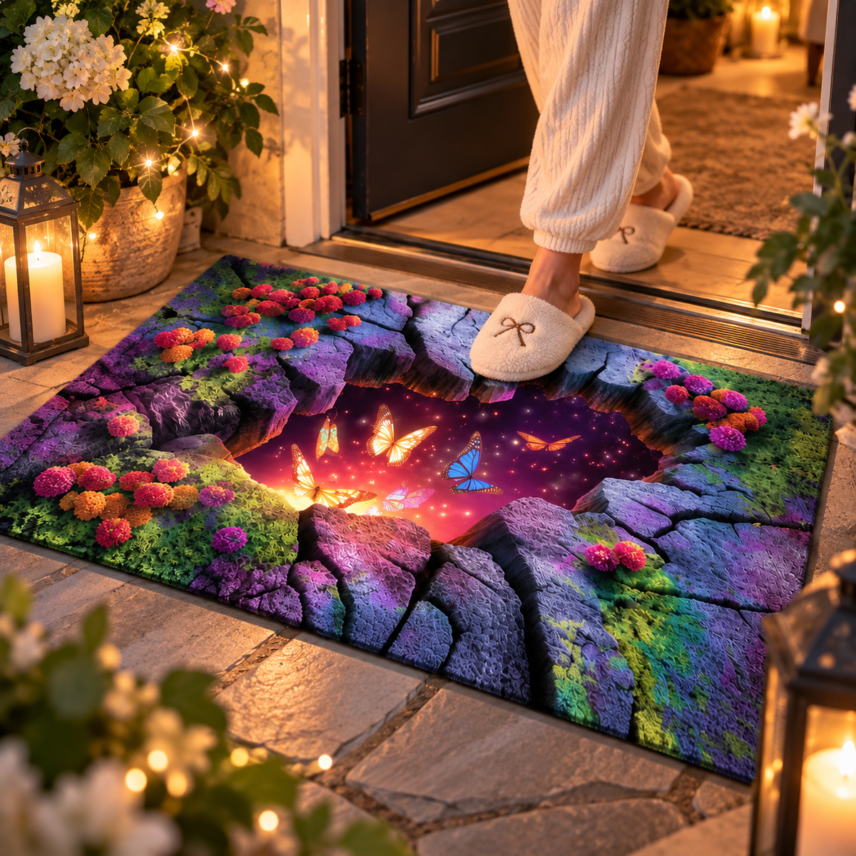 Magical Butterfly Portal Doormat, 3D Fantasy Illusion Rug, Enchanted Entryway Mat, Whimsical Home Decor 1184ea56-b4bc-4c39-ba4e-f425f1b032ab-vvv.png
