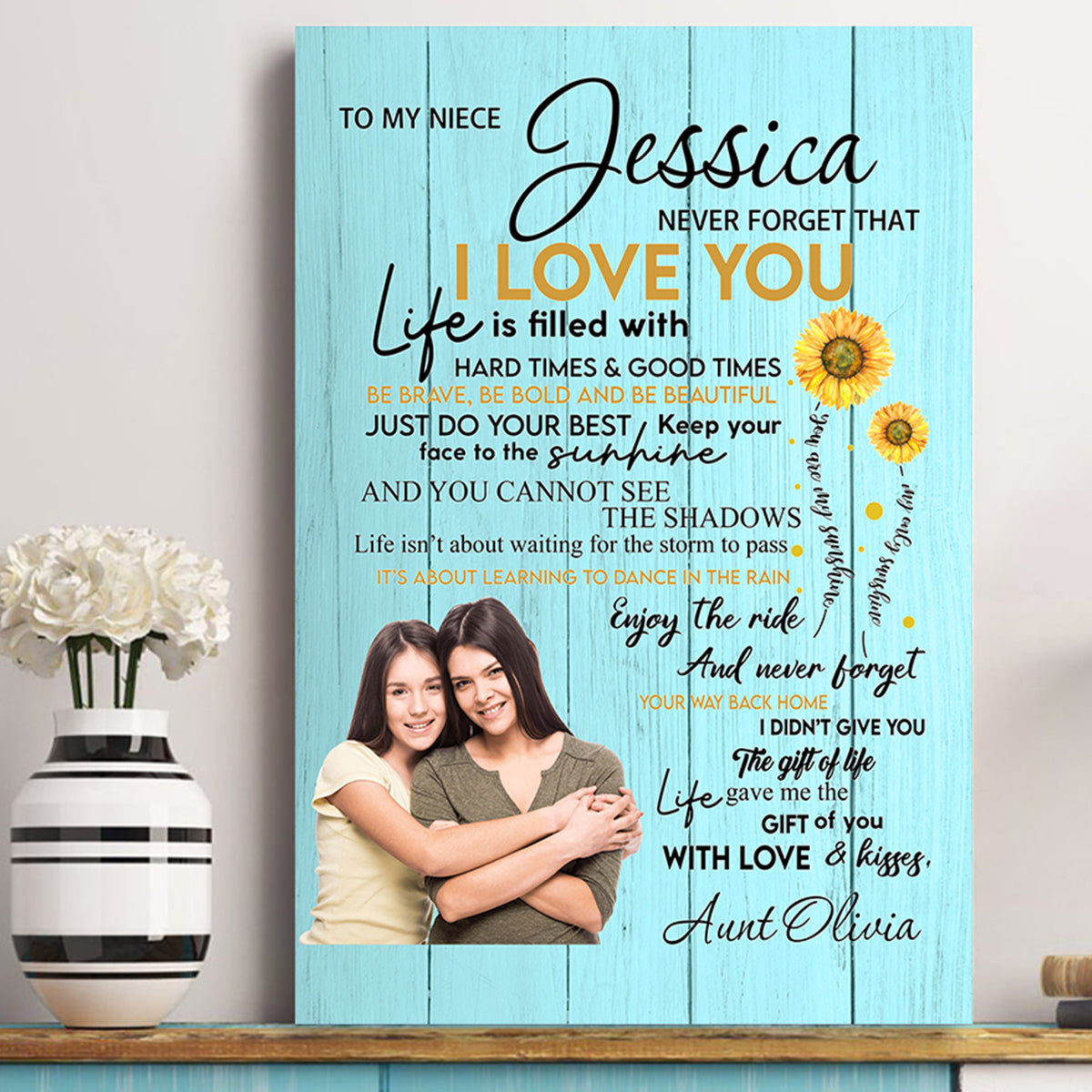 Sunflowers Keep Your Face To The Sunshine - Personalized Canvas - Gift For Niece 11_c2d728d6-f53e-4ea1-be74-1ce3505f5366.jpg