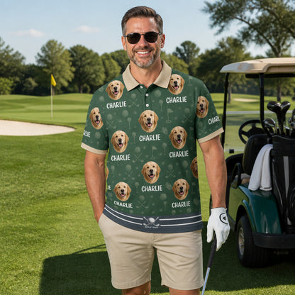 Golf Dad Photo Polo - Lifestyle 1