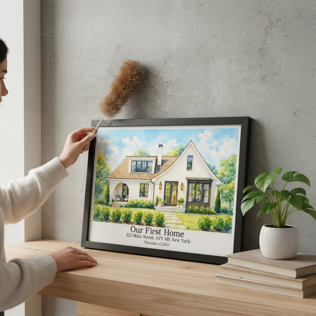 Unique Home Portrait - Personalized Poster For Housewarming Gift