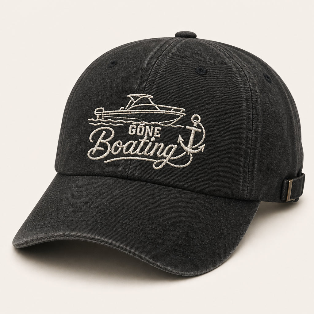 Gone Boating Embroidered Dad Cap - Hero