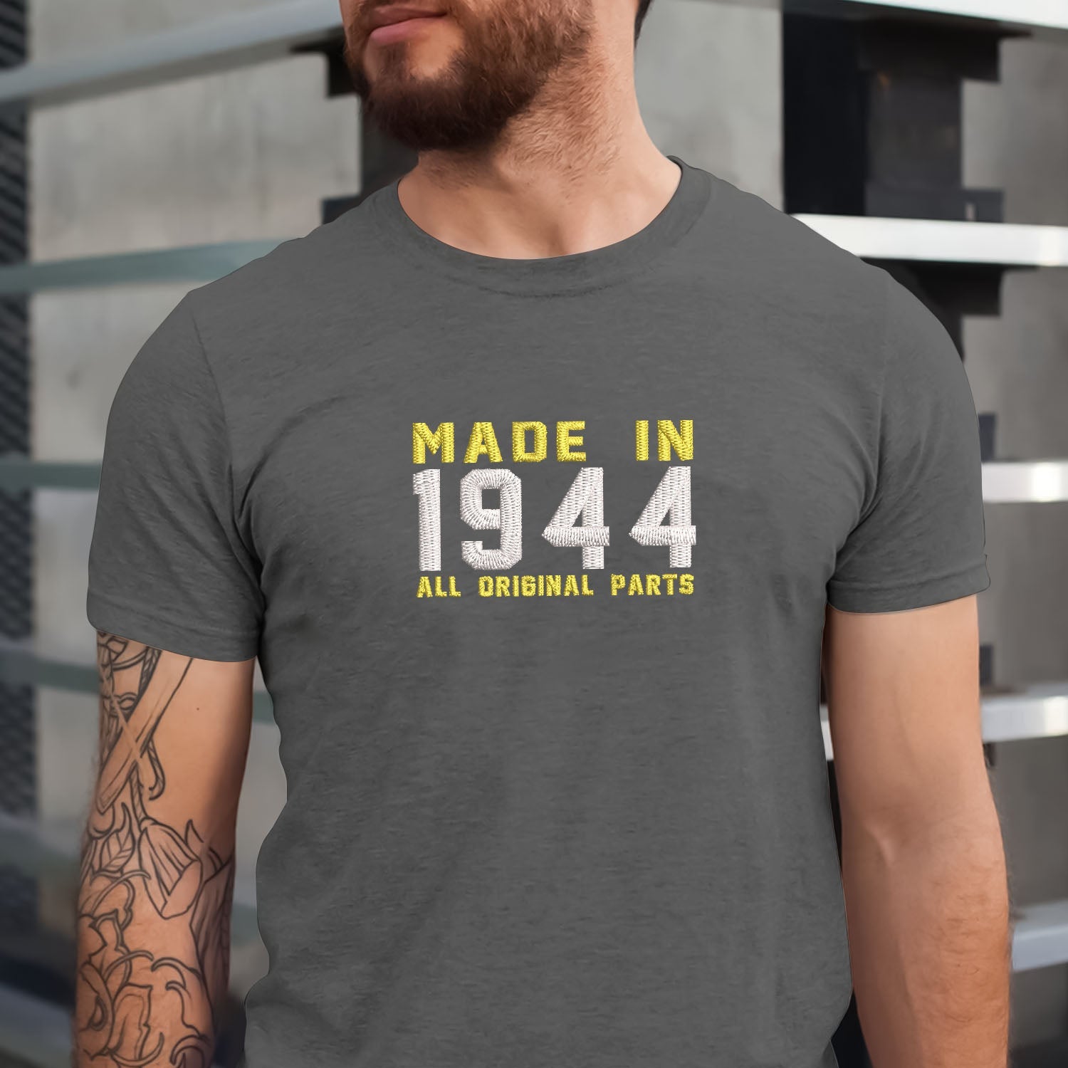 80th Birthday Gift, Vintage Embroidered Shirt for 80th Birthday, Born In 1944 Shirt 123456.jpg