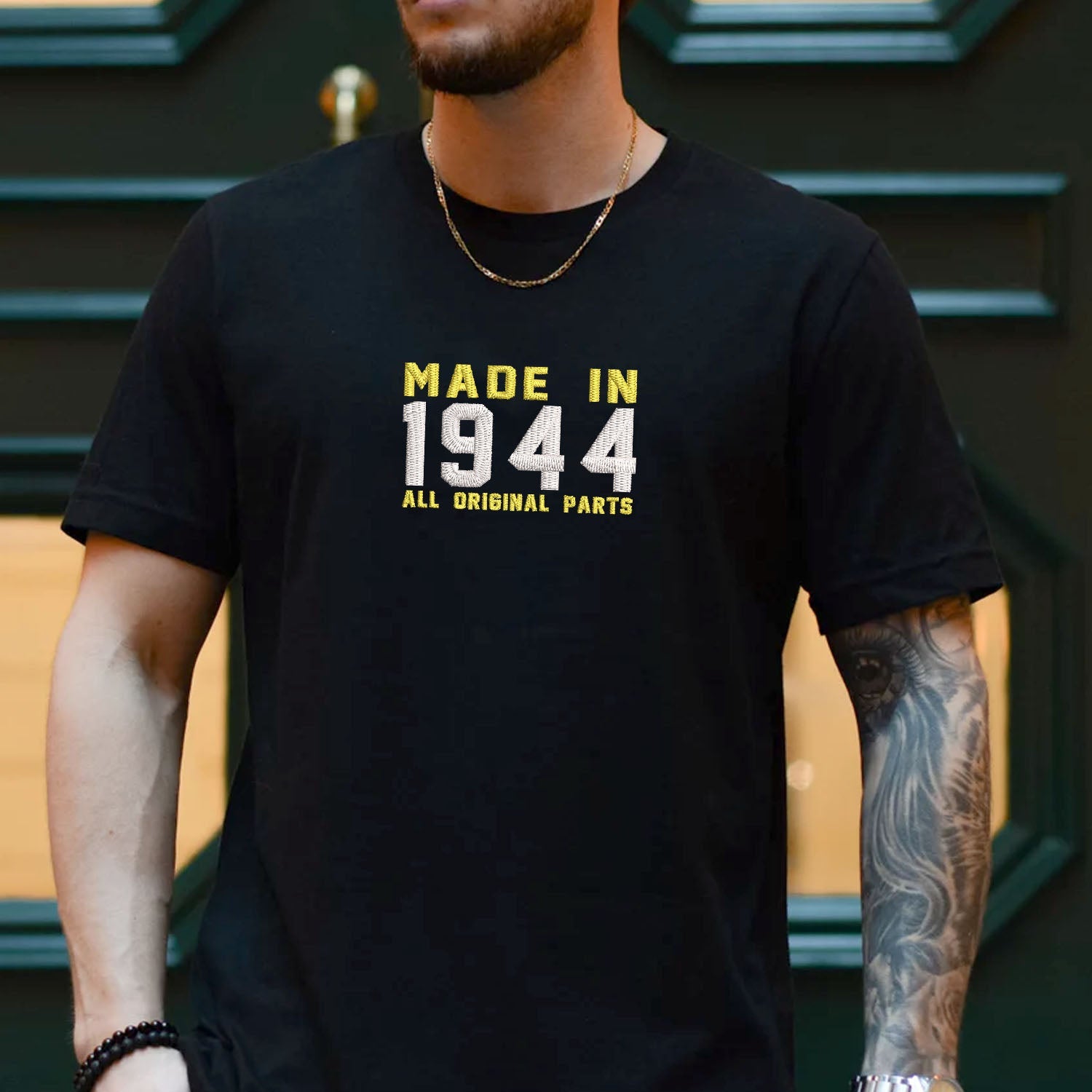 80th Birthday Gift, Vintage Embroidered Shirt for 80th Birthday, Born In 1944 Shirt 123.jpg