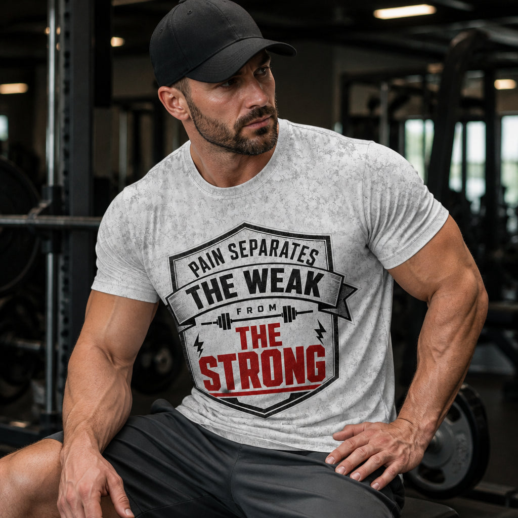 Pain Separates The Weak From The Strong – Gym Motivation Tee - T-Shirt - All over printed 1295e9ba-b4f6-422a-a2f7-e0d4f861ba2d.jpg