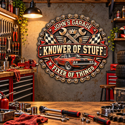 Knower Of Stuff Metal Wall Art - Personalized Garage Gifts for Him 12e3e34d-7bbb-474d-9126-f70870df933f-2.jpg